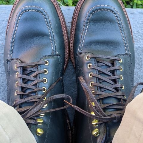 View photo of Alden Indy Boot in Horween Navy Chromexcel