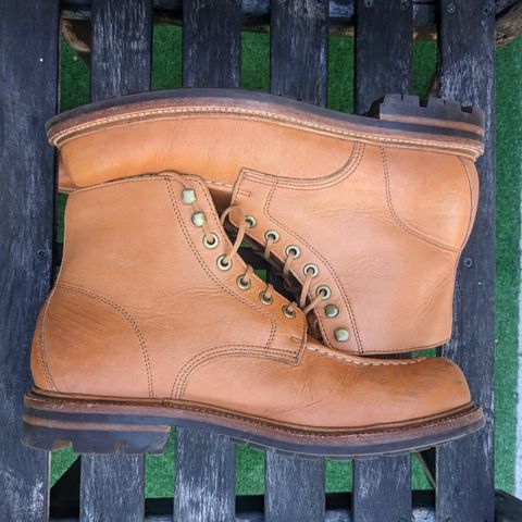 View photo of Grant Stone Brass Boot in Horween English Tan Essex