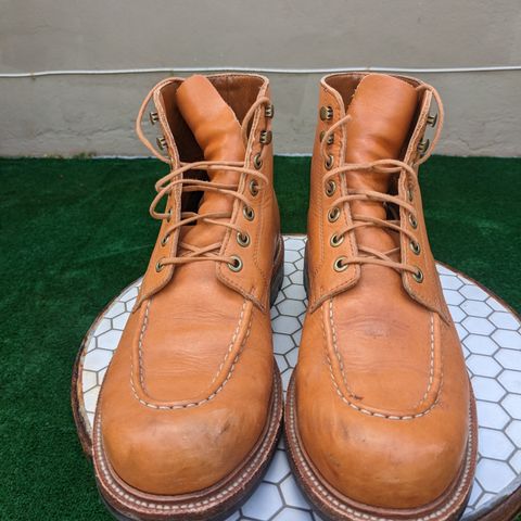 View photo of Grant Stone Brass Boot in Horween English Tan Essex