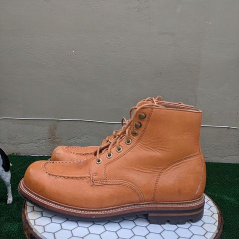 View photo of Grant Stone Brass Boot in Horween English Tan Essex