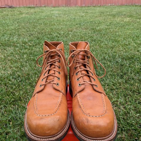 View photo of Grant Stone Brass Boot in Horween English Tan Essex