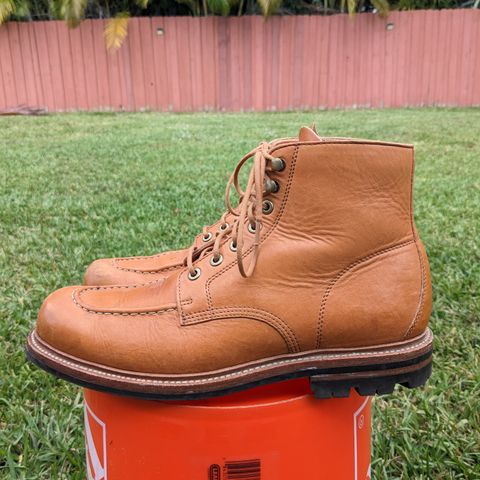 View photo of Grant Stone Brass Boot in Horween English Tan Essex