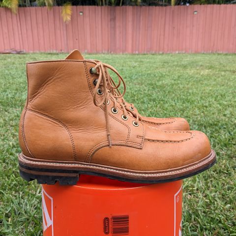 View photo of Grant Stone Brass Boot in Horween English Tan Essex