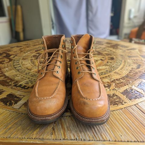 View photo of Grant Stone Brass Boot in Horween English Tan Essex