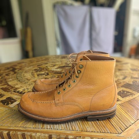 View photo of Grant Stone Brass Boot in Horween English Tan Essex