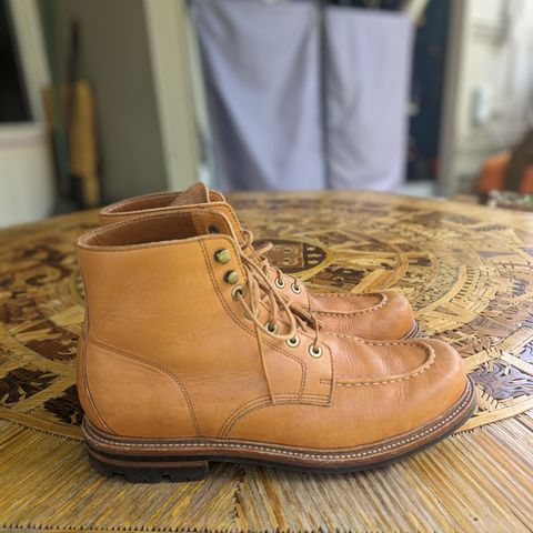 View photo of Grant Stone Brass Boot in Horween English Tan Essex