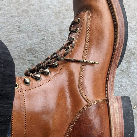 View photo of Onderhoud LCV01 Lineman Boot in Wickett & Craig Buck Brown Traditional Harness