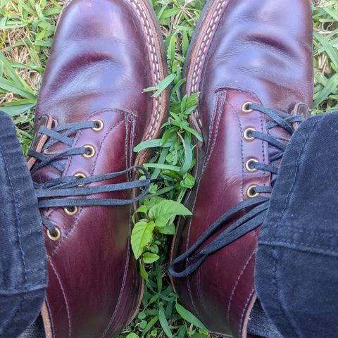 View photo of White's Semi-Dress in Horween Burgundy Chromexcel