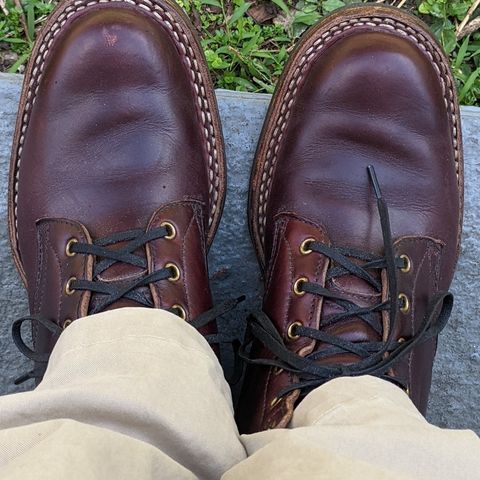 View photo of White's Semi-Dress in Horween Burgundy Chromexcel