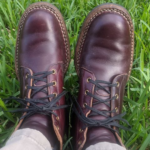 View photo of White's Semi-Dress in Horween Burgundy Chromexcel