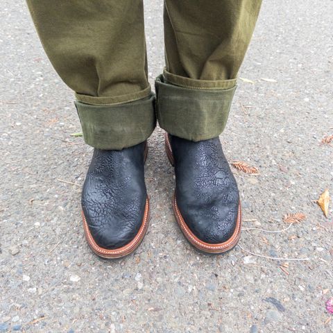 Christian Daniel Fernando Chelsea in Maryam Hand Overdyed Mustard Horsebutt