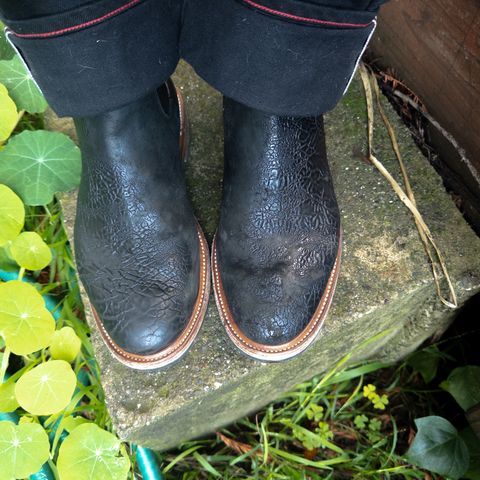 Christian Daniel Fernando Chelsea in Maryam Hand Overdyed Mustard Horsebutt