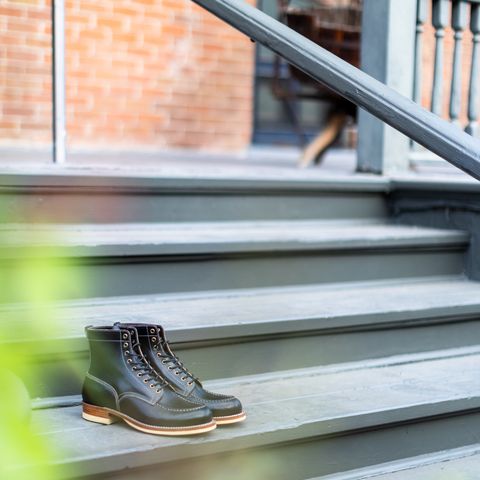 Onderhoud x Stitchdown Moc Toe in Wickett & Craig Black Traditional Harness