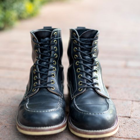 Onderhoud x Stitchdown Moc Toe in Wickett & Craig Black Traditional Harness