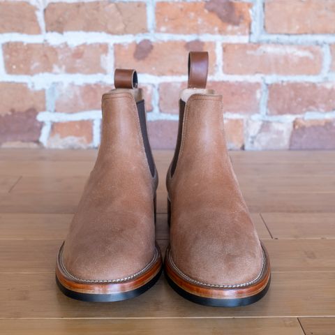 Briselblack The Seventh Chelsea Boot in Maryam Toscanello Waxed Reverse Horsebutt