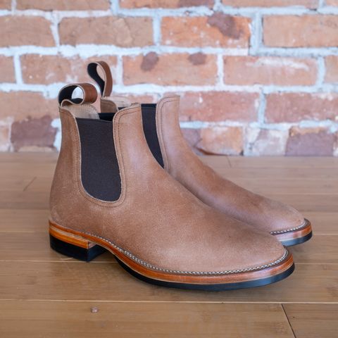 Briselblack The Seventh Chelsea Boot in Maryam Toscanello Waxed Reverse Horsebutt