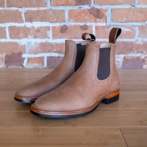 Briselblack The Seventh Chelsea Boot in Maryam Toscanello Waxed Reverse Horsebutt