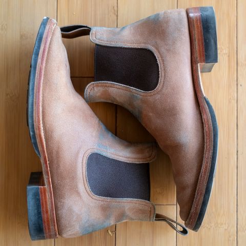 Briselblack The Seventh Chelsea Boot in Maryam Toscanello Waxed Reverse Horsebutt