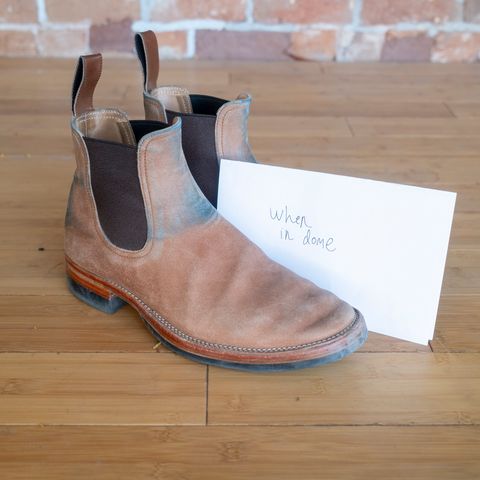 Briselblack The Seventh Chelsea Boot in Maryam Toscanello Waxed Reverse Horsebutt