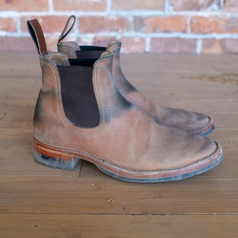 Briselblack The Seventh Chelsea Boot in Maryam Toscanello Waxed Reverse Horsebutt
