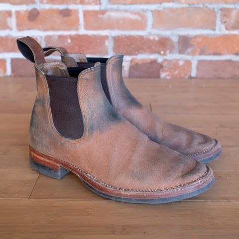 Briselblack The Seventh Chelsea Boot in Maryam Toscanello Waxed Reverse Horsebutt