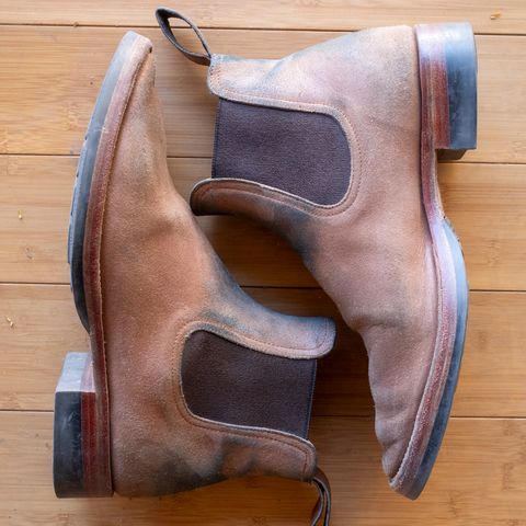 Briselblack The Seventh Chelsea Boot in Maryam Toscanello Waxed Reverse Horsebutt
