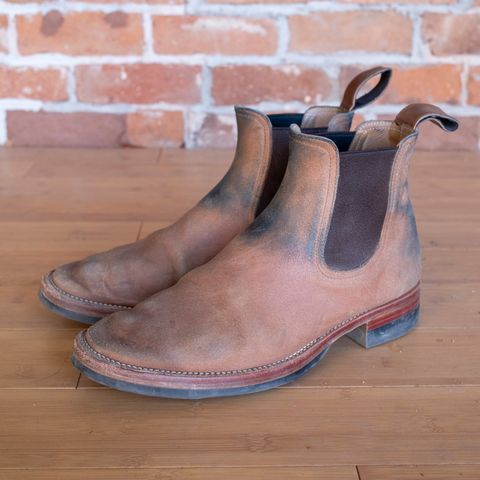Briselblack The Seventh Chelsea Boot in Maryam Toscanello Waxed Reverse Horsebutt