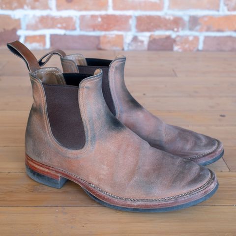 Briselblack The Seventh Chelsea Boot in Maryam Toscanello Waxed Reverse Horsebutt