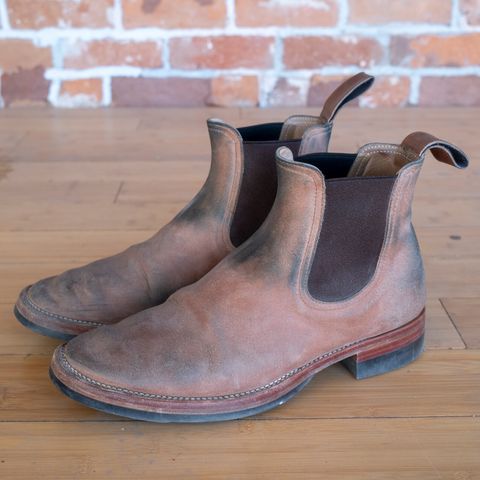 Briselblack The Seventh Chelsea Boot in Maryam Toscanello Waxed Reverse Horsebutt