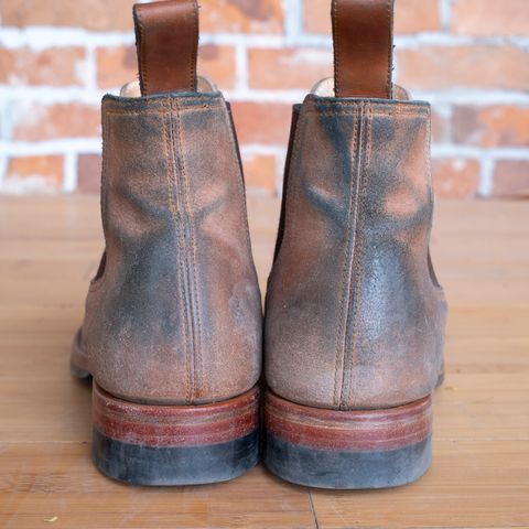 Briselblack The Seventh Chelsea Boot in Maryam Toscanello Waxed Reverse Horsebutt