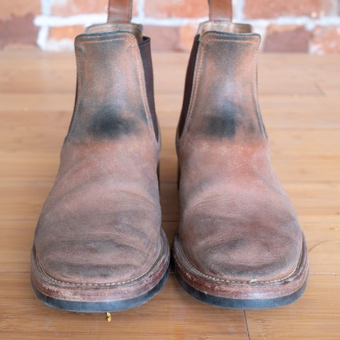 Briselblack The Seventh Chelsea Boot in Maryam Toscanello Waxed Reverse Horsebutt