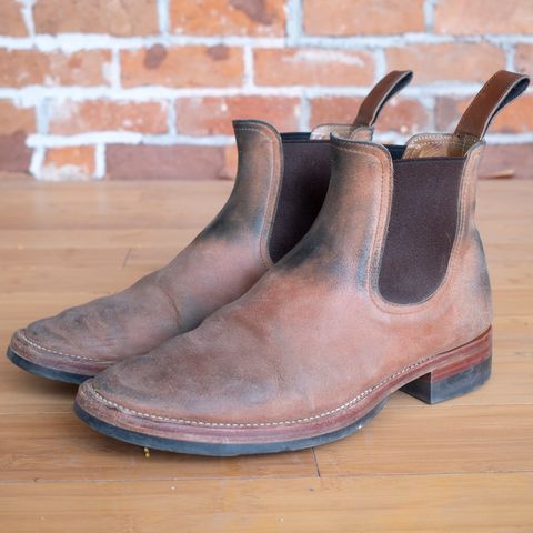 Briselblack The Seventh Chelsea Boot in Maryam Toscanello Waxed Reverse Horsebutt