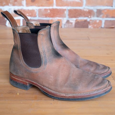 Briselblack The Seventh Chelsea Boot in Maryam Toscanello Waxed Reverse Horsebutt