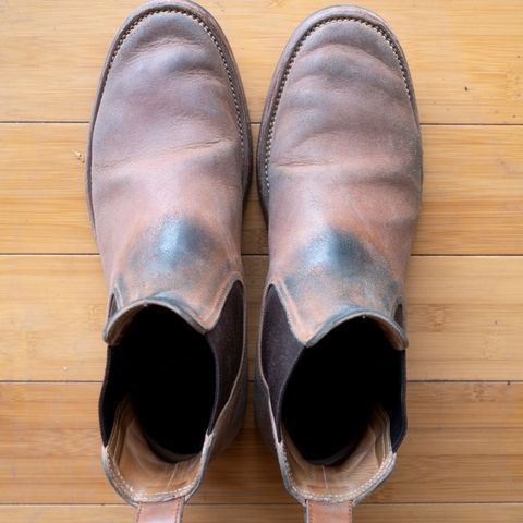 Briselblack The Seventh Chelsea Boot in Maryam Toscanello Waxed Reverse Horsebutt
