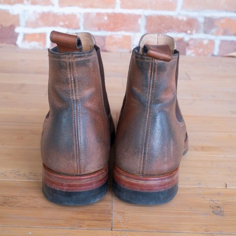 Briselblack The Seventh Chelsea Boot in Maryam Toscanello Waxed Reverse Horsebutt
