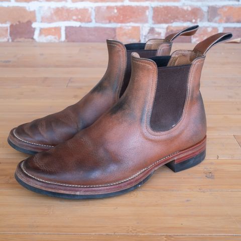 Briselblack The Seventh Chelsea Boot in Maryam Toscanello Waxed Reverse Horsebutt
