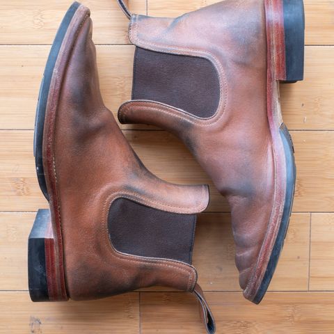 Briselblack The Seventh Chelsea Boot in Maryam Toscanello Waxed Reverse Horsebutt