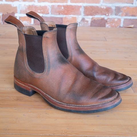 Briselblack The Seventh Chelsea Boot in Maryam Toscanello Waxed Reverse Horsebutt
