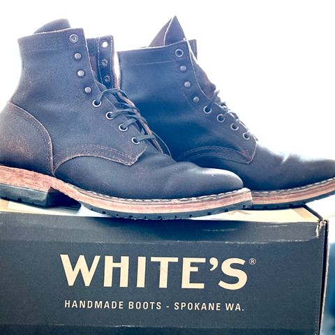 View photo of White's MP-Sherman Plain Toe in Horween Dark Brown Waxed Flesh