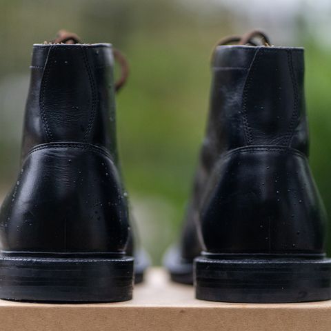 View photo of Grant Stone Diesel Boot in Horween Black Chromexcel