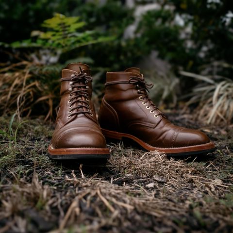 View photo of Briselblack Borneo in Shinki Cognac Shell Cordovan