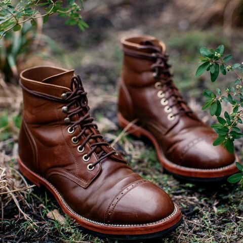 View photo of Briselblack Borneo in Shinki Cognac Shell Cordovan