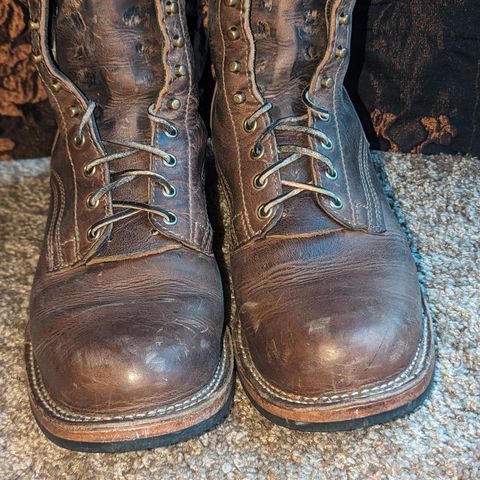 View photo of Drew's Boots 8-Inch Logger in Rowdy Smooth