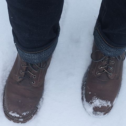 View photo of Drew's Boots 8-Inch Logger in Rowdy Smooth