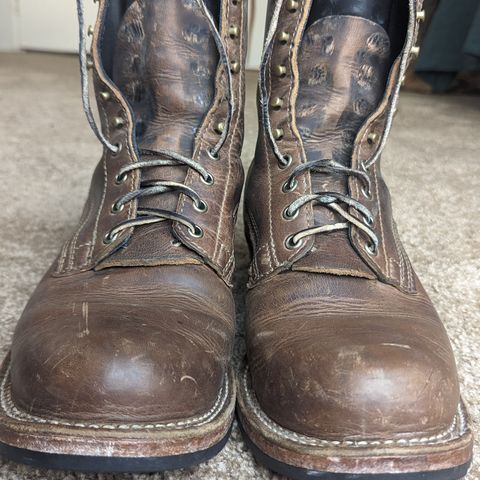 View photo of Drew's Boots 8-Inch Logger in Rowdy Smooth