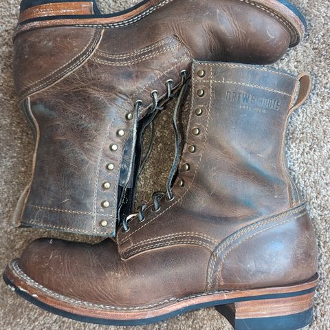 View photo of Drew's Boots 8-Inch Logger in Rowdy Smooth