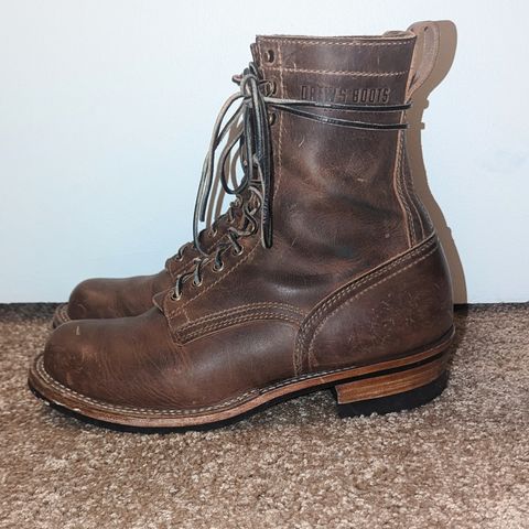 View photo of Drew's Boots 8-Inch Logger in Rowdy Smooth