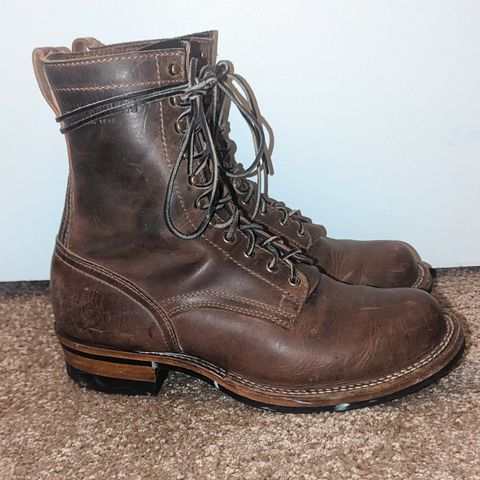 View photo of Drew's Boots 8-Inch Logger in Rowdy Smooth