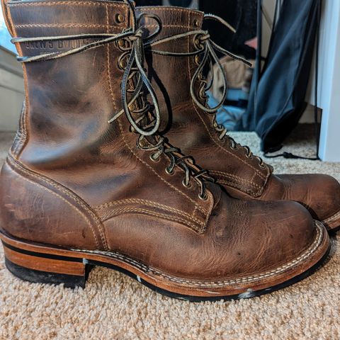 View photo of Drew's Boots 8-Inch Logger in Rowdy Smooth