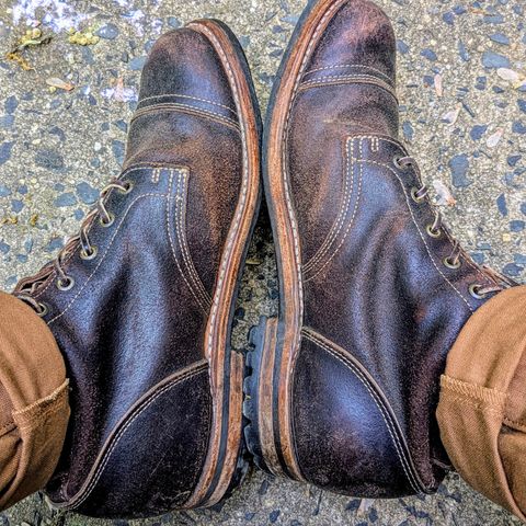 Truman Cap Toe Boot in Horween Java Waxed Flesh